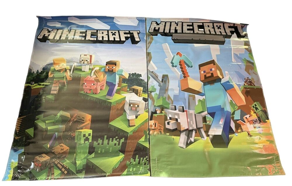 Minecraft Character Party Banners For Jumpers Bounce House Lot Of 2 Characters